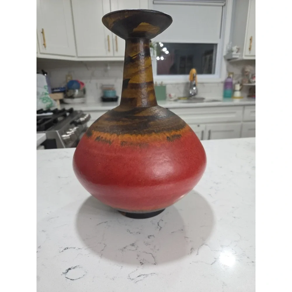 Mid-Century Alvino Bagni for Raymor Multicolor Italian Modernist Pottery